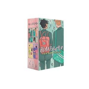 Scholastic - HEARTSTOPPER #1-4 BOX SET - by Alice Oseman Green/Pink